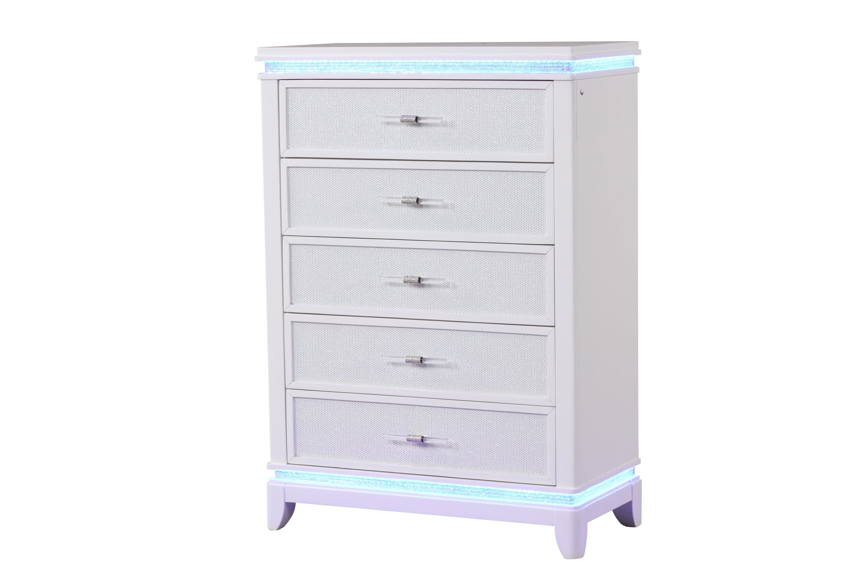 OPIUM King 5 Pc Bedroom set in Milky White(CA INVENTORY)