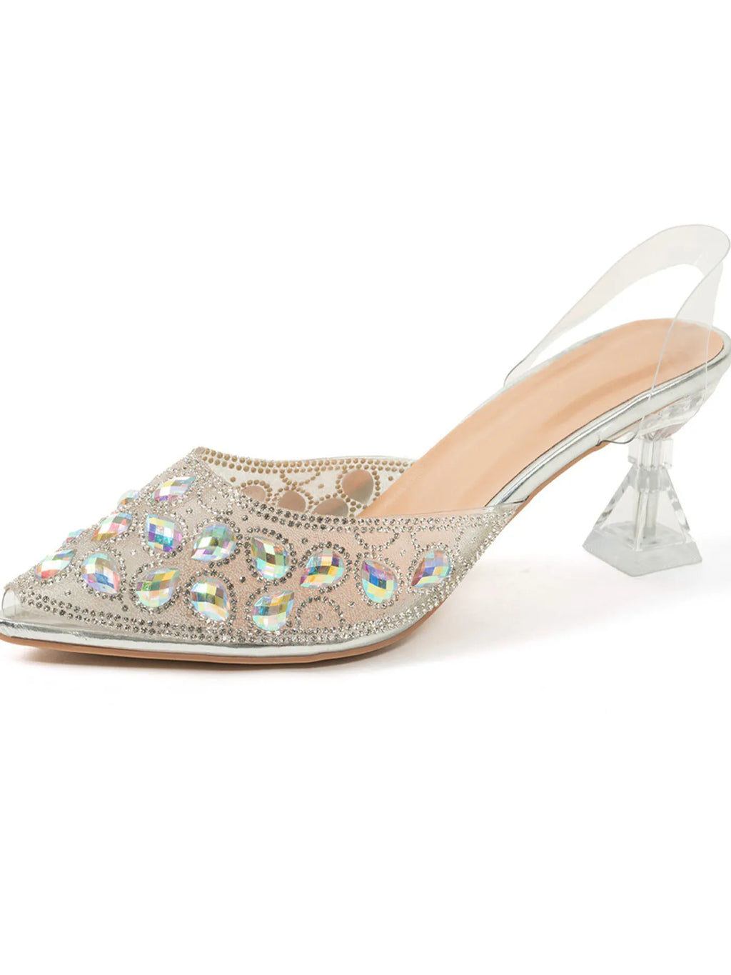 Rhinestone Pointed Toe Sandals