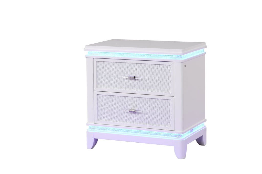 OPIUM King 4 Pc Bedroom set in Milky White(CA INVENTORY)