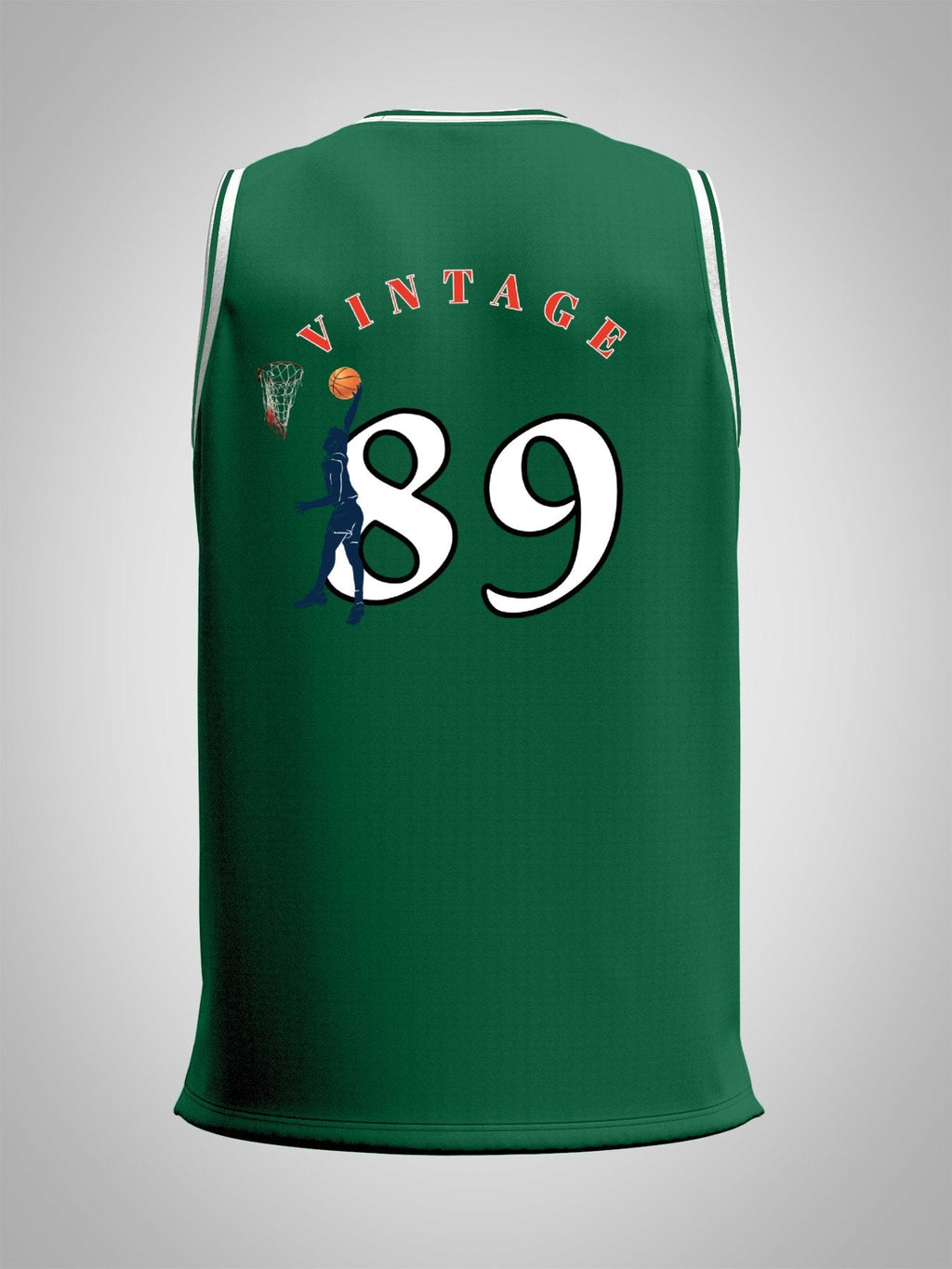 Vintage 89 Adult Green Basketball Jersey | Ships From USA