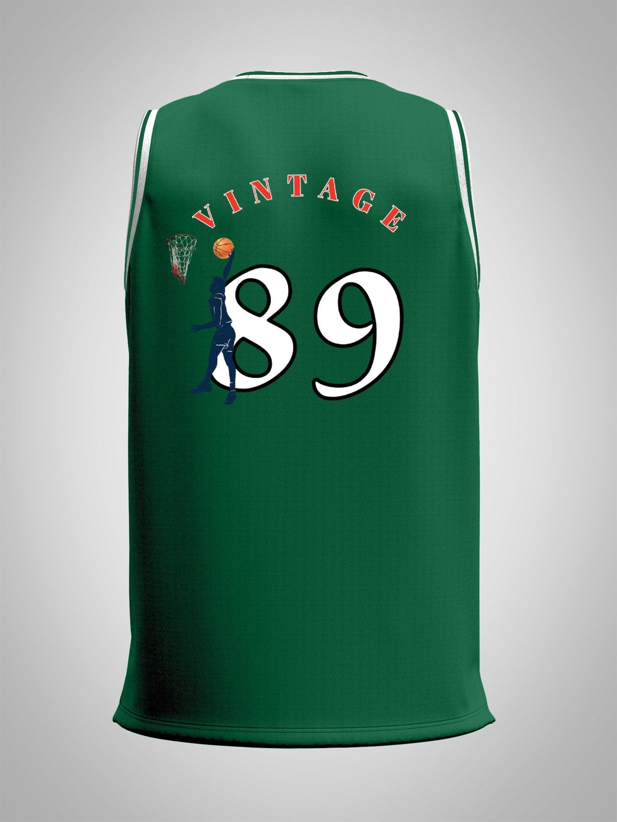 Vintage 89 Adult Green Basketball Jersey | Ships From USA