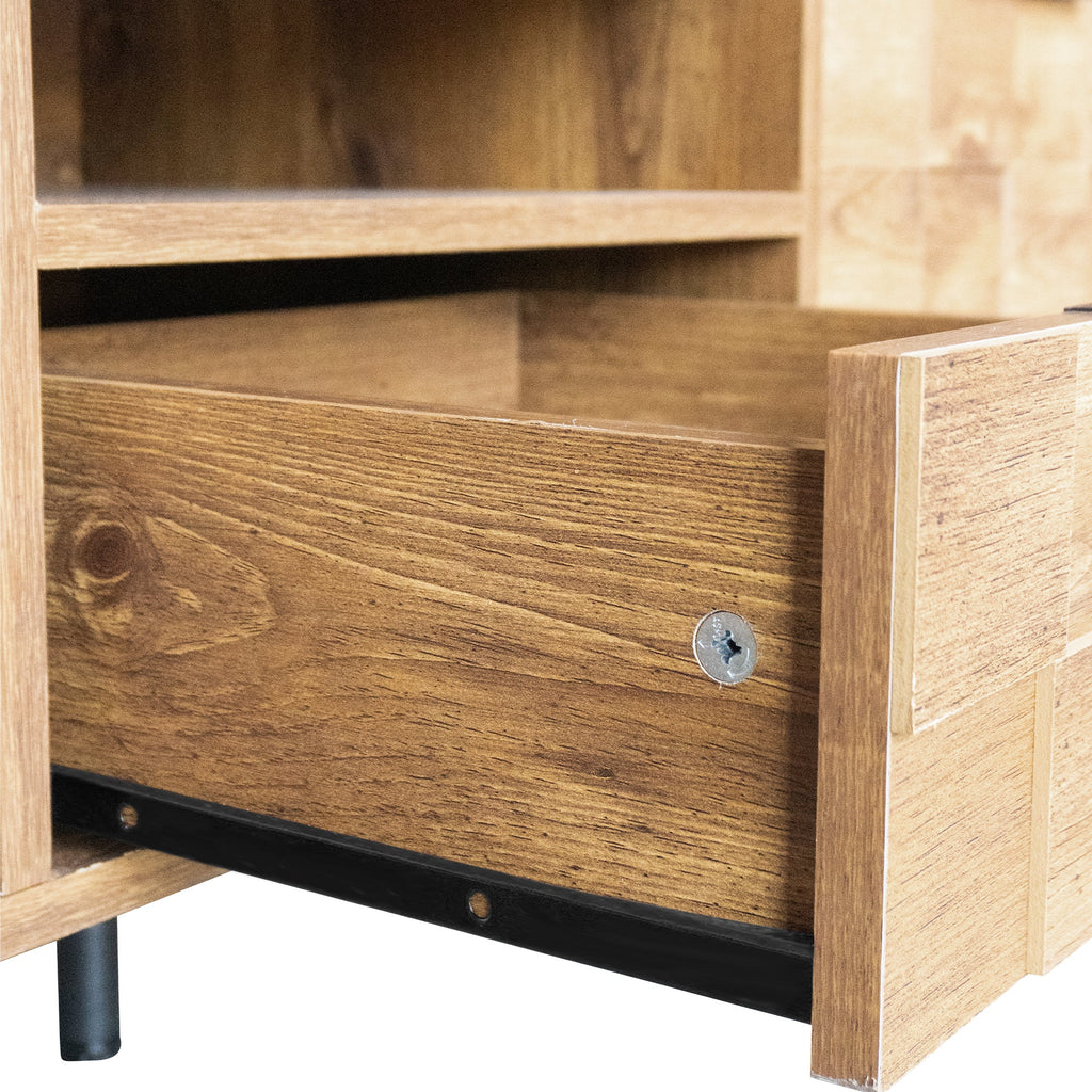 78' TV Stand for 85 75 65 Inch TV, TV Consoles for Living Room, Entertainment Center Wood TV Media with Storage