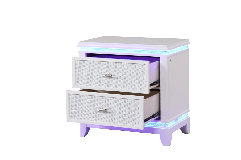 OPIUM King 5 Pc Bedroom set in Milky White(CA INVENTORY)