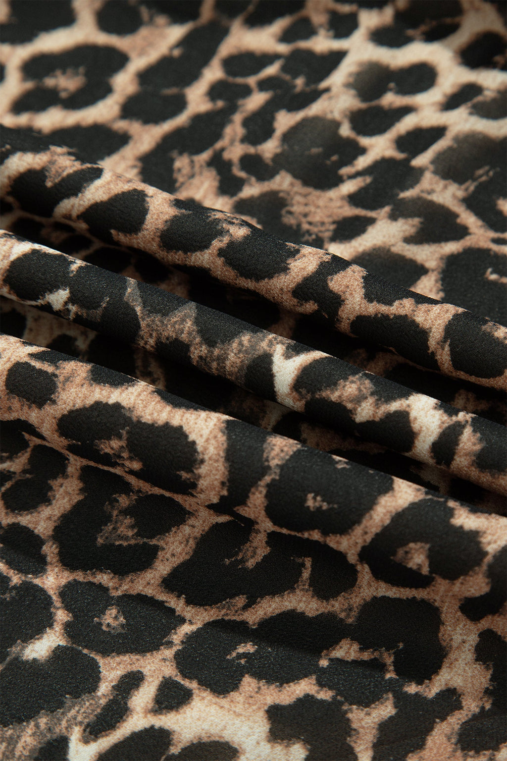 Leopard Long Sleeve Shift Mini Dress