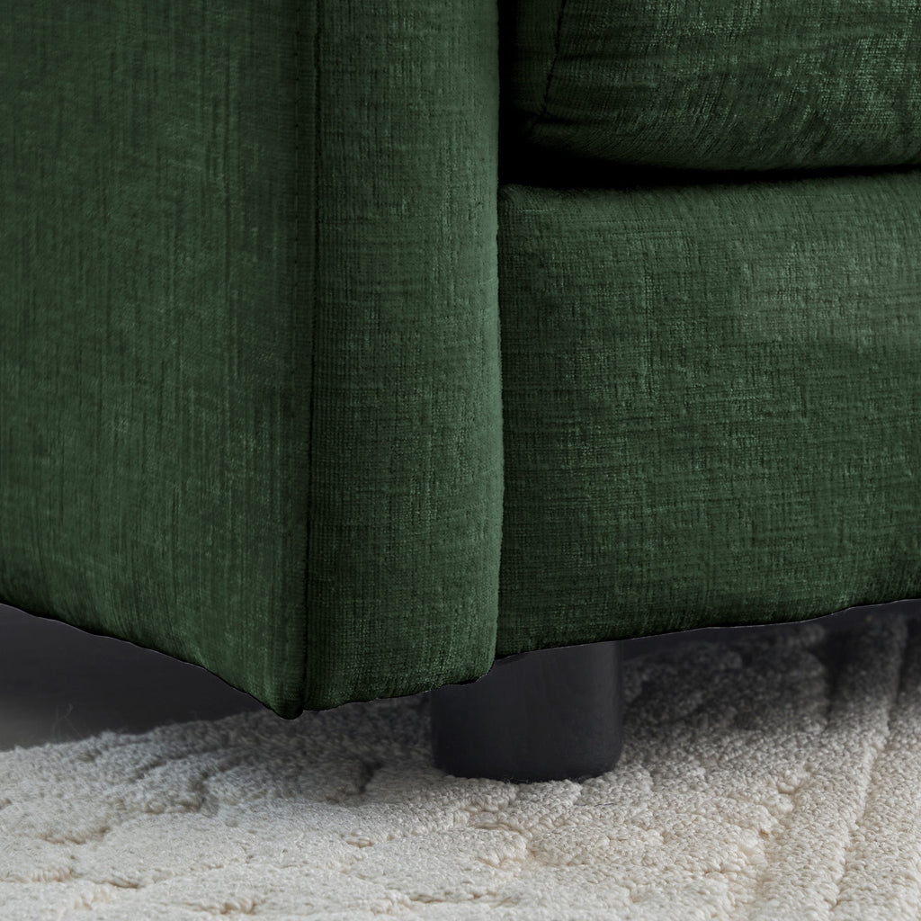 Free Combination Modular Sofa Free,4 Seater Sofa Comfy Chenille Fabric,Sectional Sofa Couch,Green Chenille