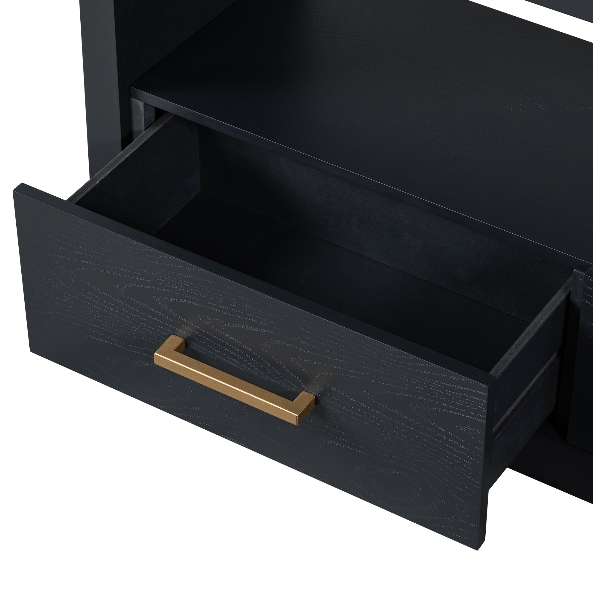 Mirod Stylish TV Stand with Ample Storage,Classic Design with Three Drawers and Spacious Surface,Minimalist Metal Handles,Versatile as TV Console or Side Cabinet