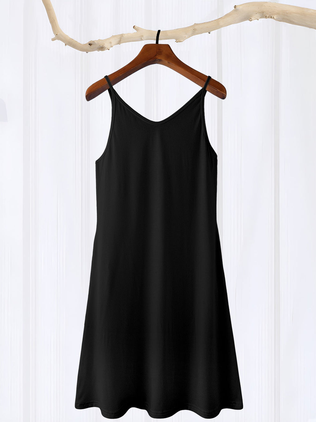 Just a Girl Who Loves Fall Pumpkins Sleeveless U-Neck Cami Dress for Women (Front Printing)