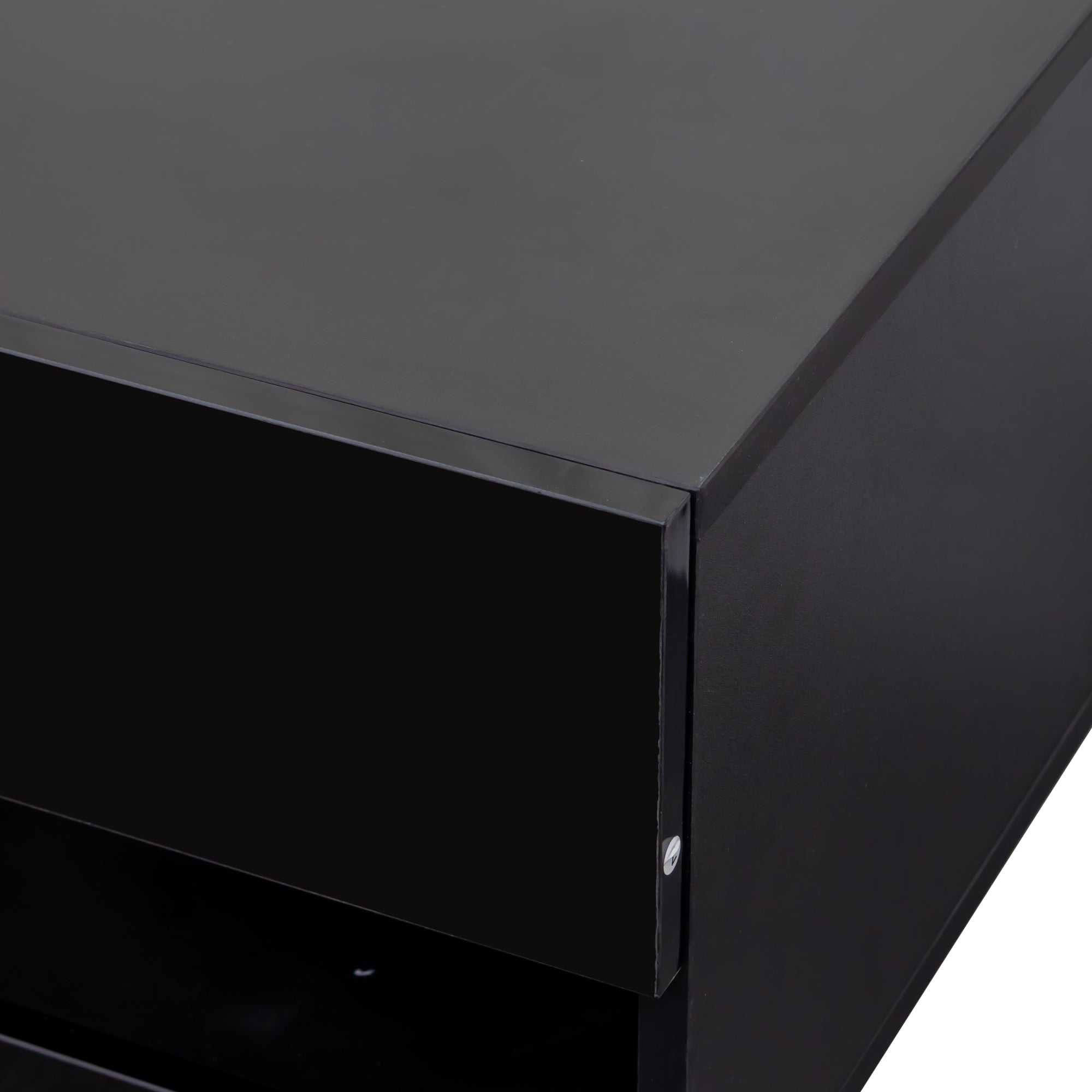180 Wall Mounted Floating 80' TV Stand with 20 Color LEDs  and  Charging Station
