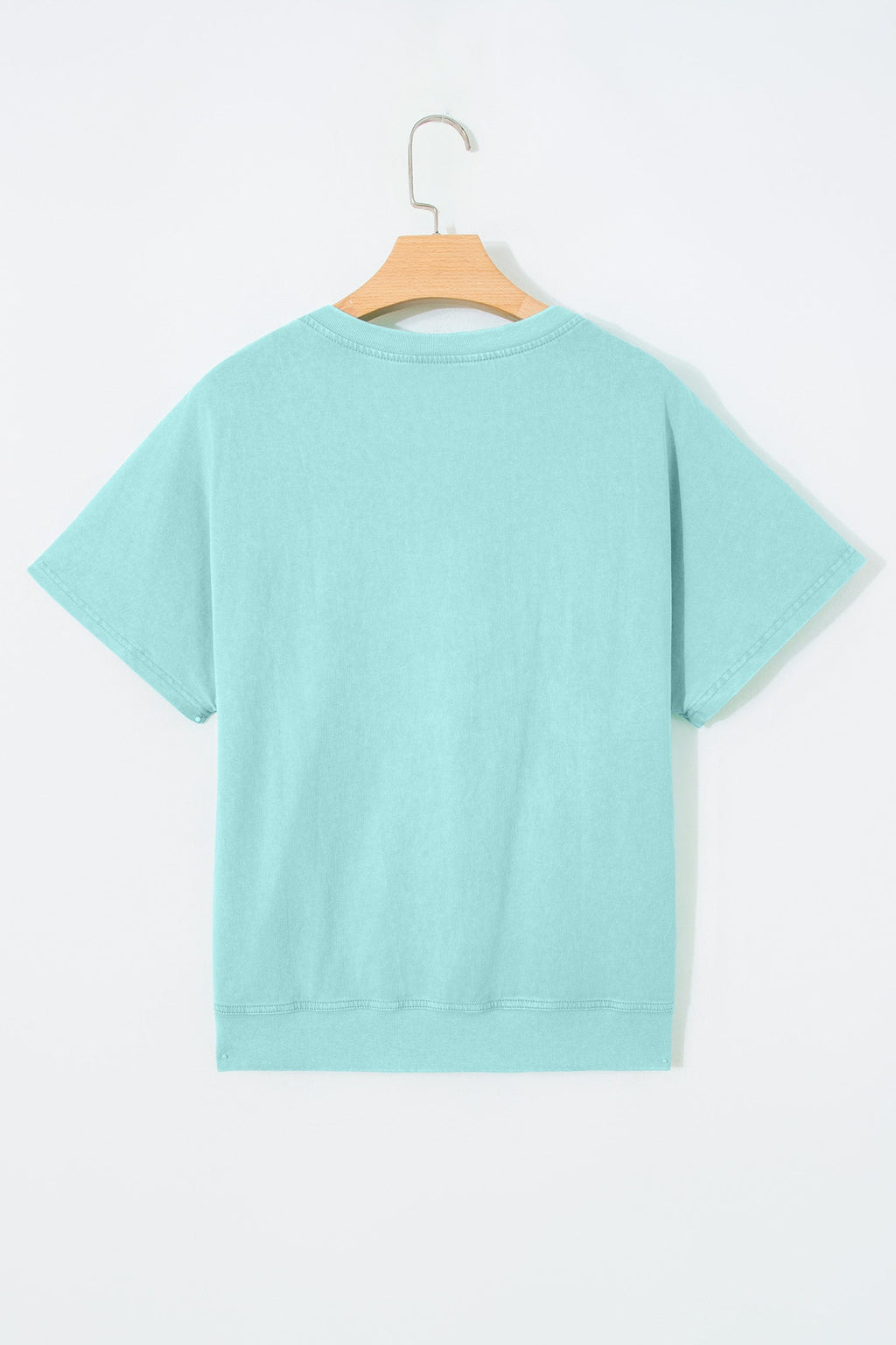 Mineral Wash Lace Patchwork Raglan Sleeve Tee