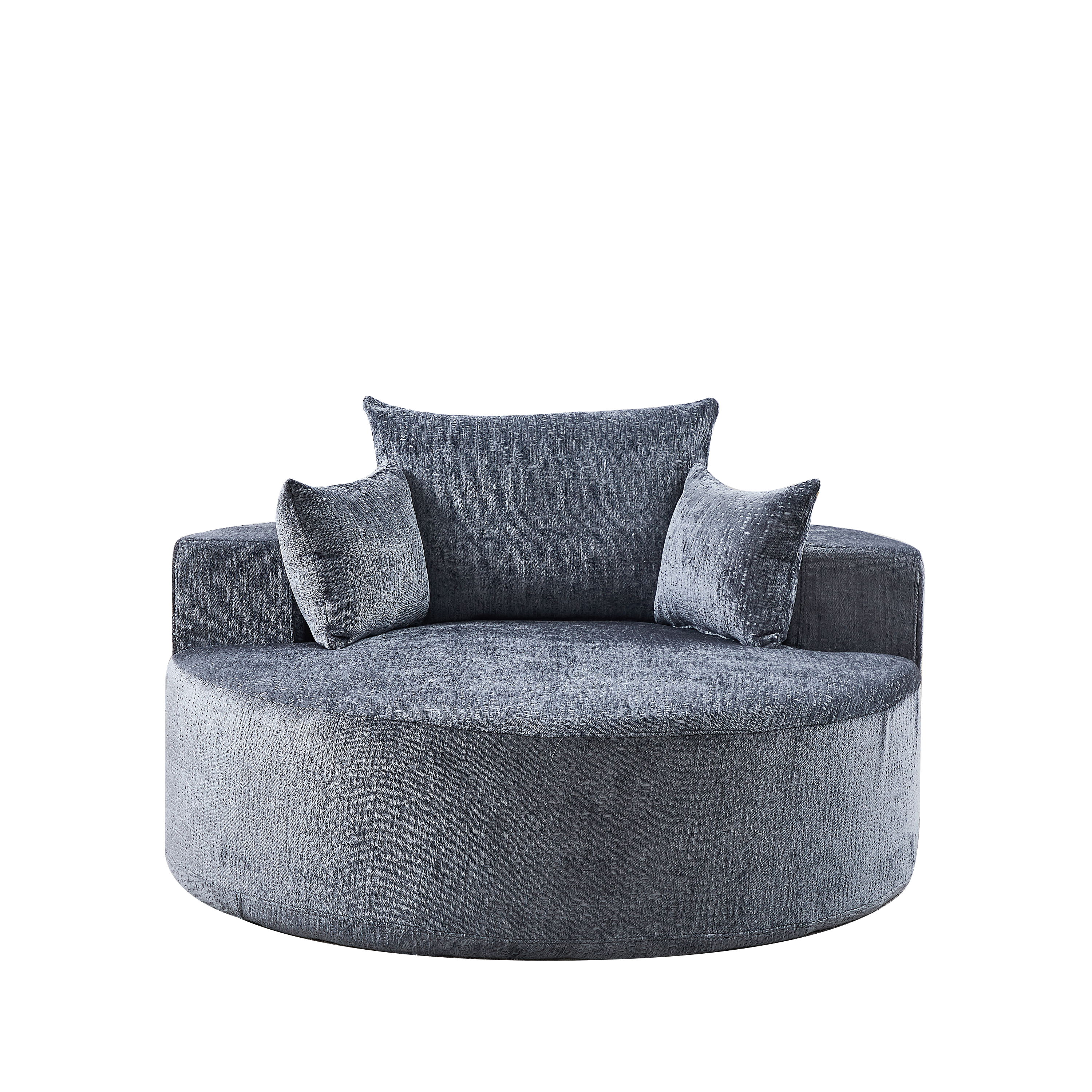 55''L Chenille Sponge single sofa,No Assembly Required,Fluffy Modern Sleeper Chair for Living room, Bedroom, Lounge and Projection Room(Not a swivel chair.)