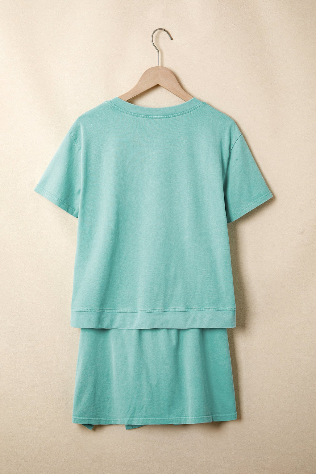 Mineral Wash V-Neck Tee & Skort Set