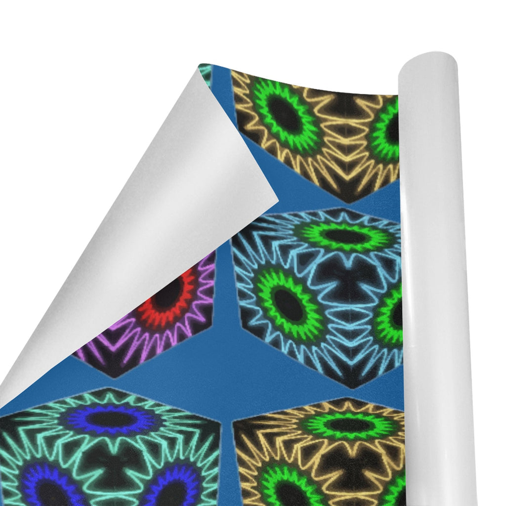 Colorful Cubes 2 Rolls of Gift Wrapping Paper (Made in USA)