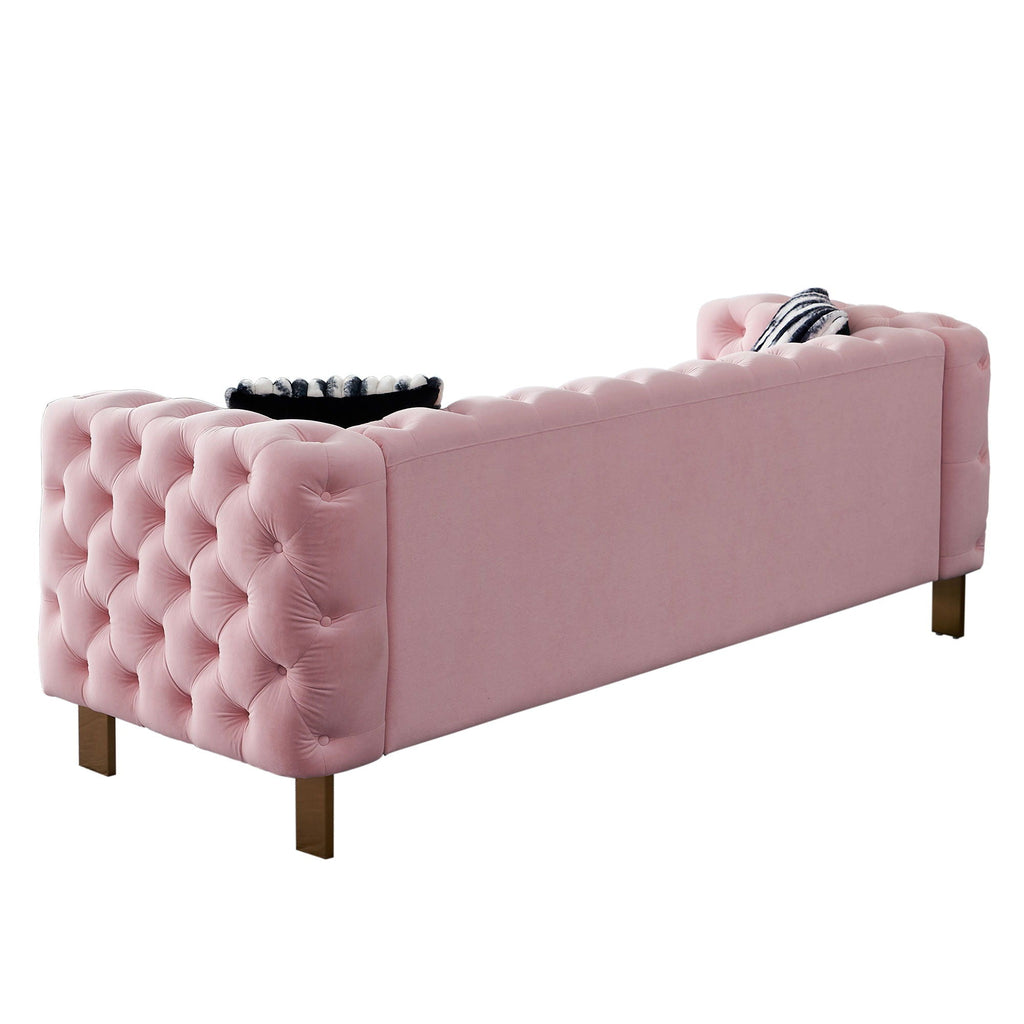 Chesterfield - Modern Tufted Living Room Sofa, 84.25''W Couch