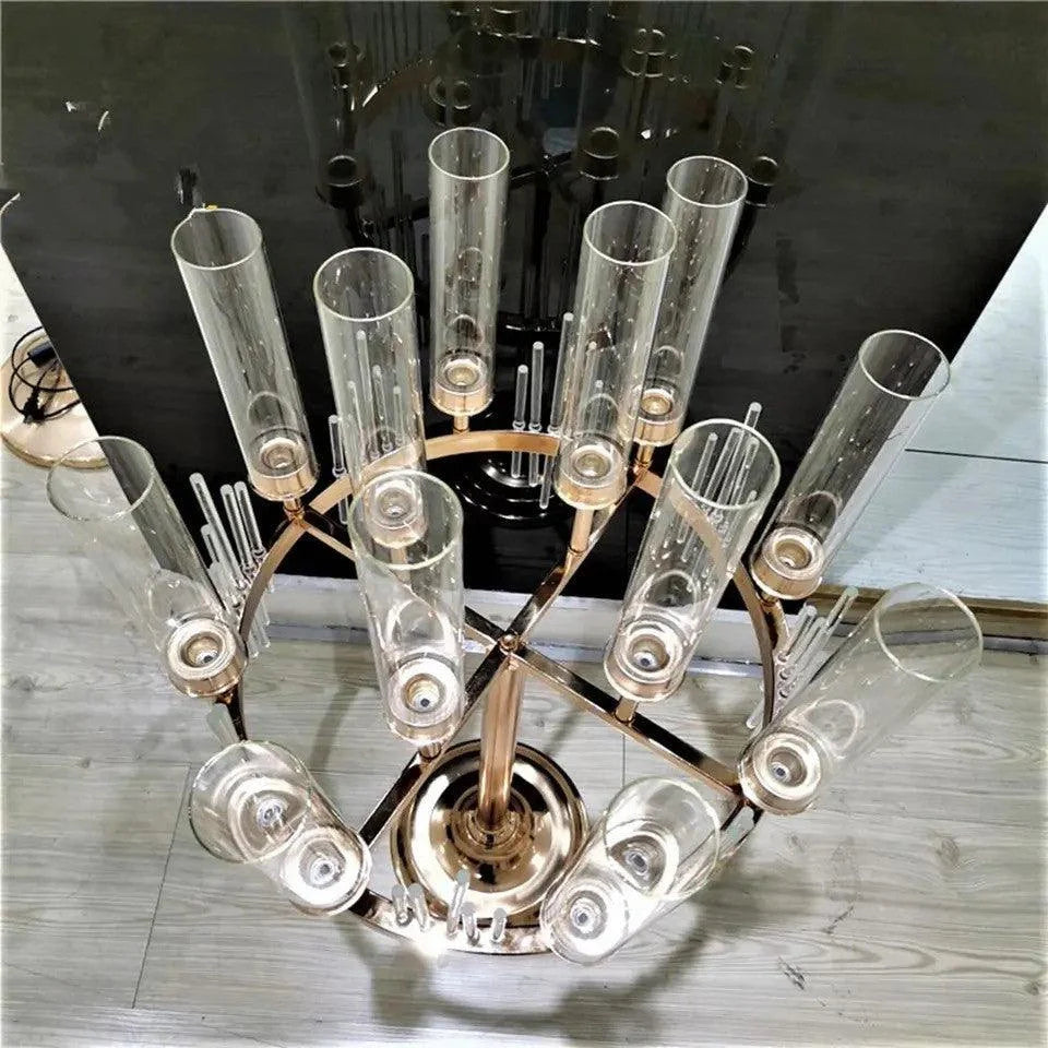 9-Arm Candle Holder Wedding Dining Table Centerpiece