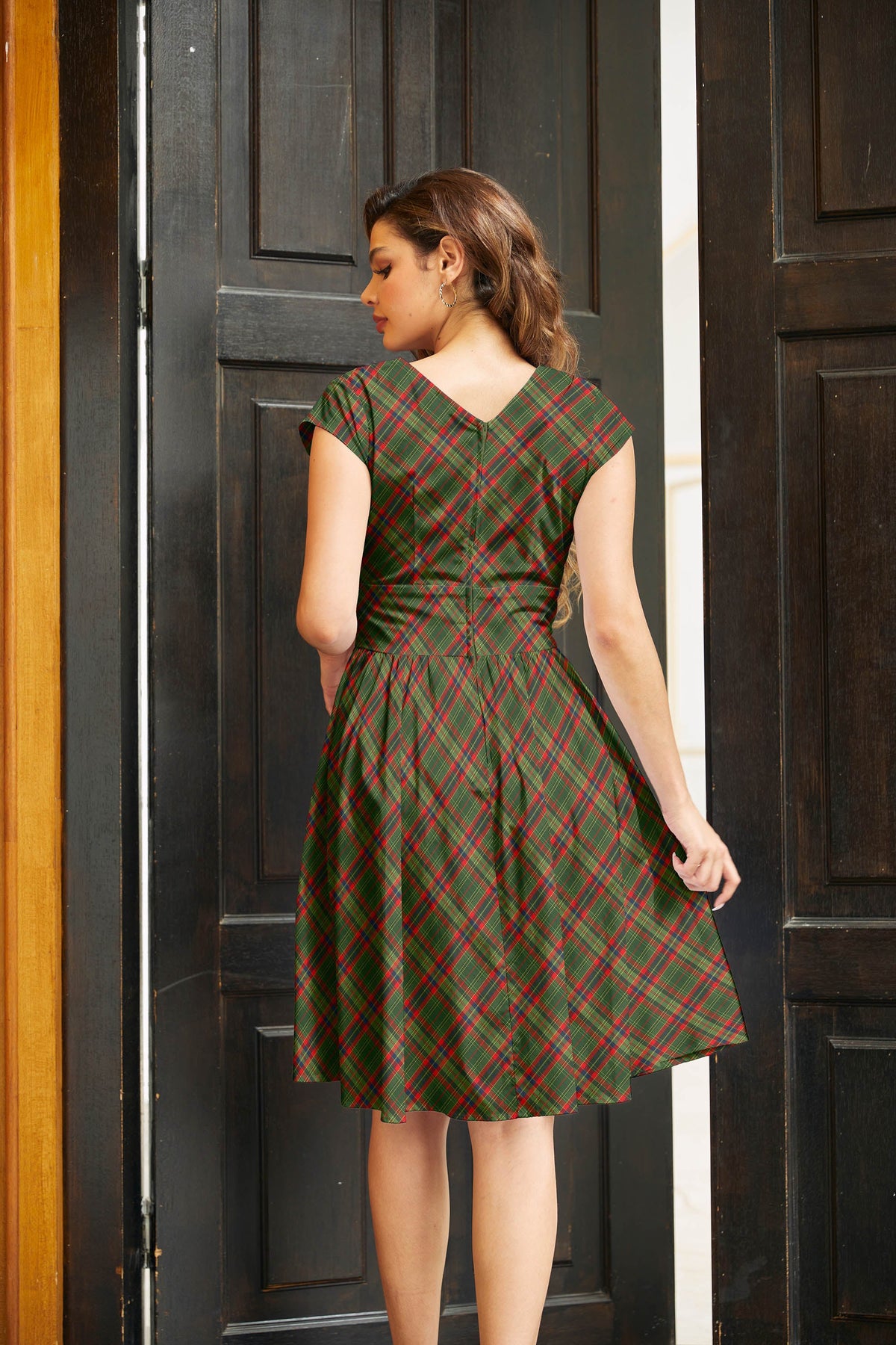 Green Plaid Greta Dress