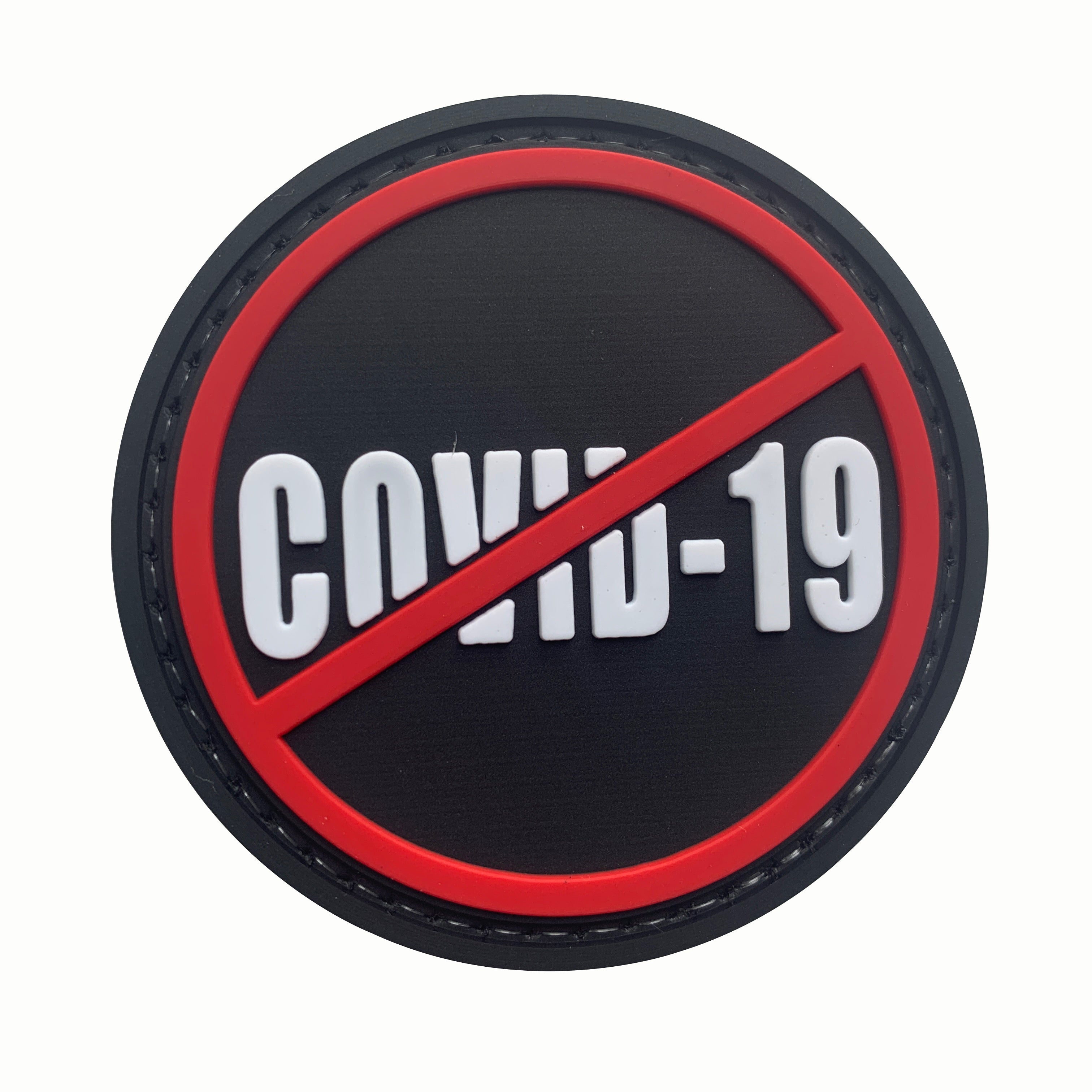 Stop COVID-19 PVC Patch Black