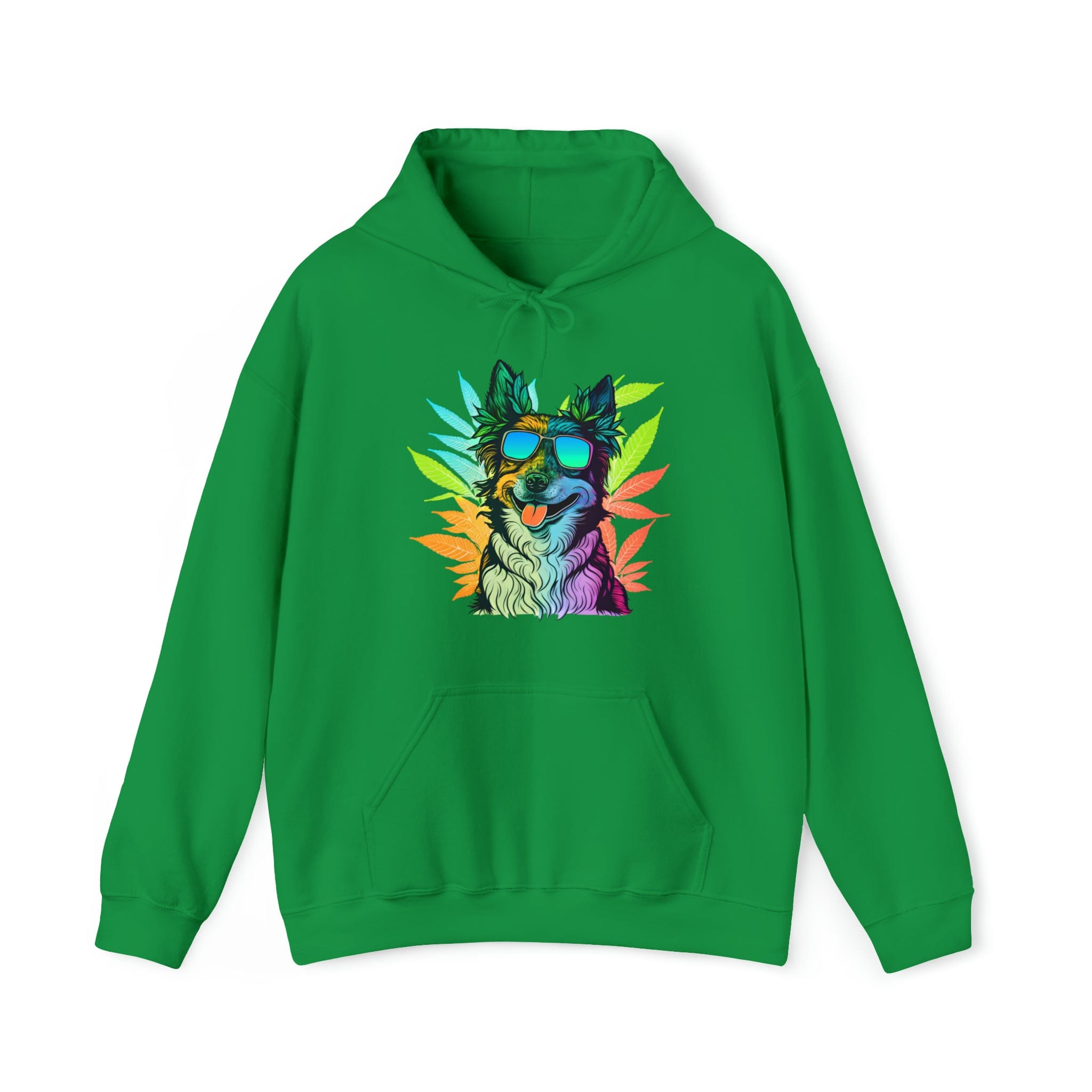 Cool Corgi with Shades and Cannabis Leaves Hoodie
