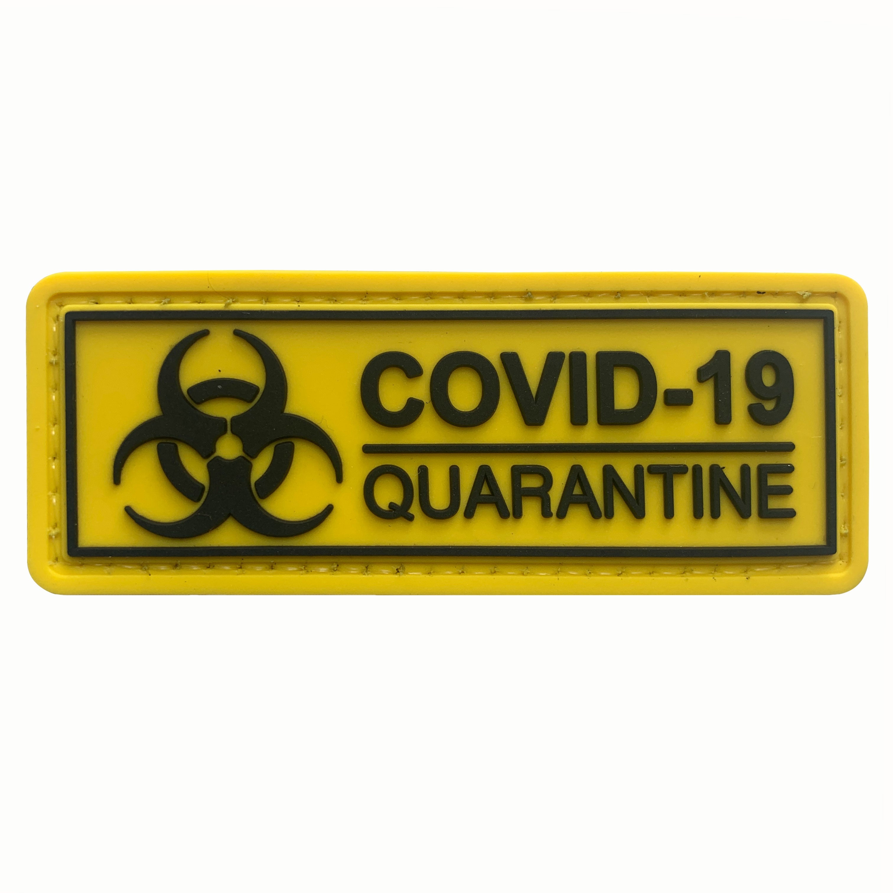 COVID-19 Quarantine PVC Patch Yellow