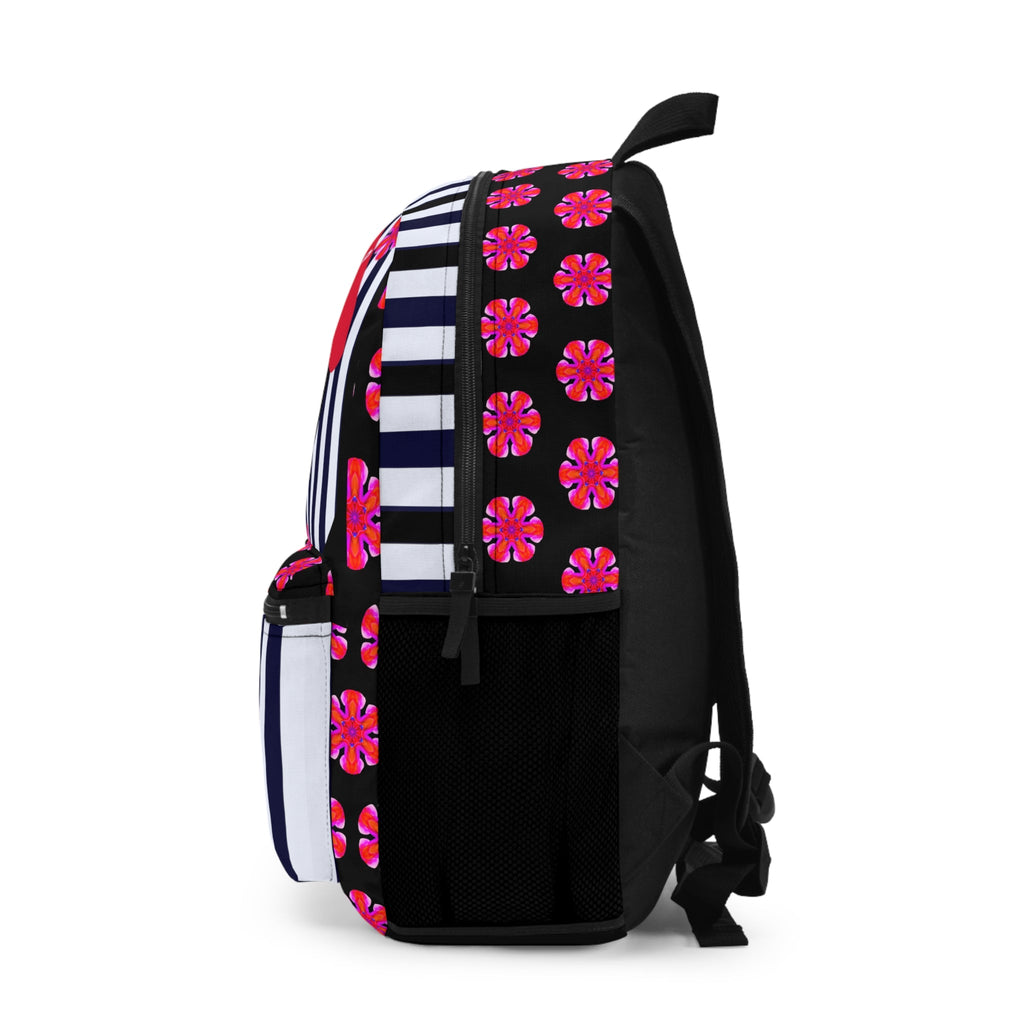 Parlez-vous Francais? Chic Floral Backpack - Perfect for School, Travel, Gift, Parisian Style, Unique Fashion Statement