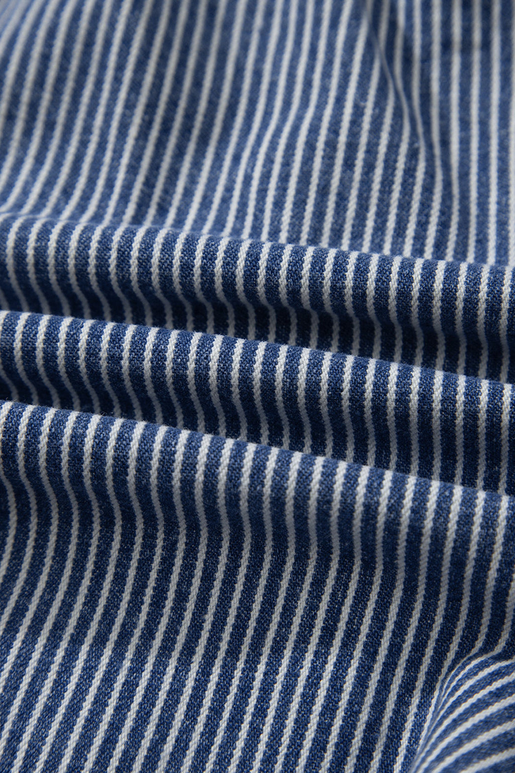 Stripe Denim Drawstring Elastic Waist Shorts
