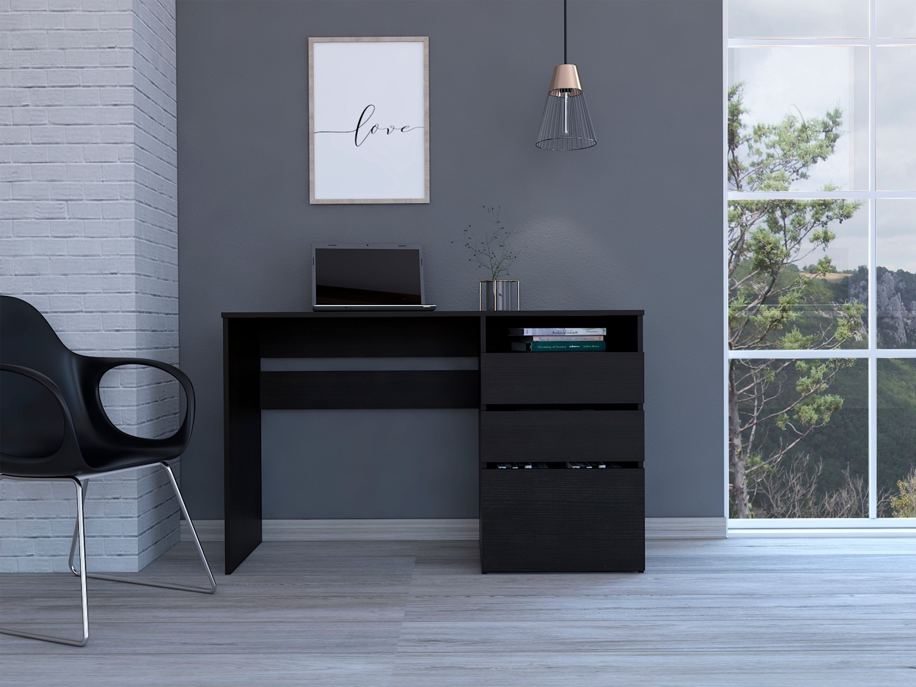 Louisiana Writing Computer Desk, Three Drawers