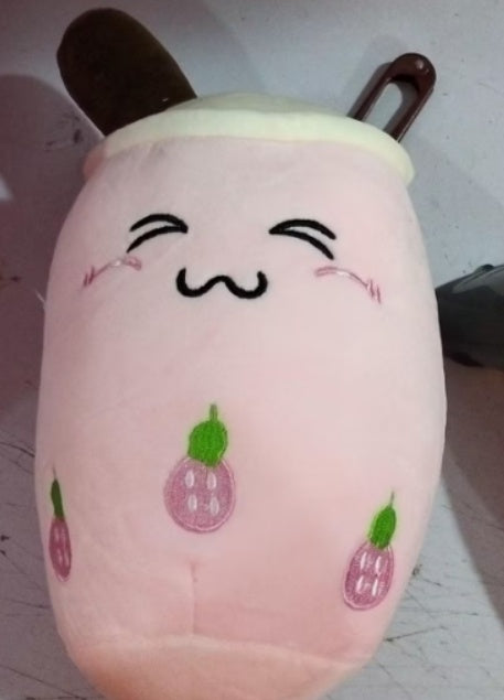 Plush Boba Tea Pillow – Soft Stuffed Bubble Tea Cup Cushion Gift