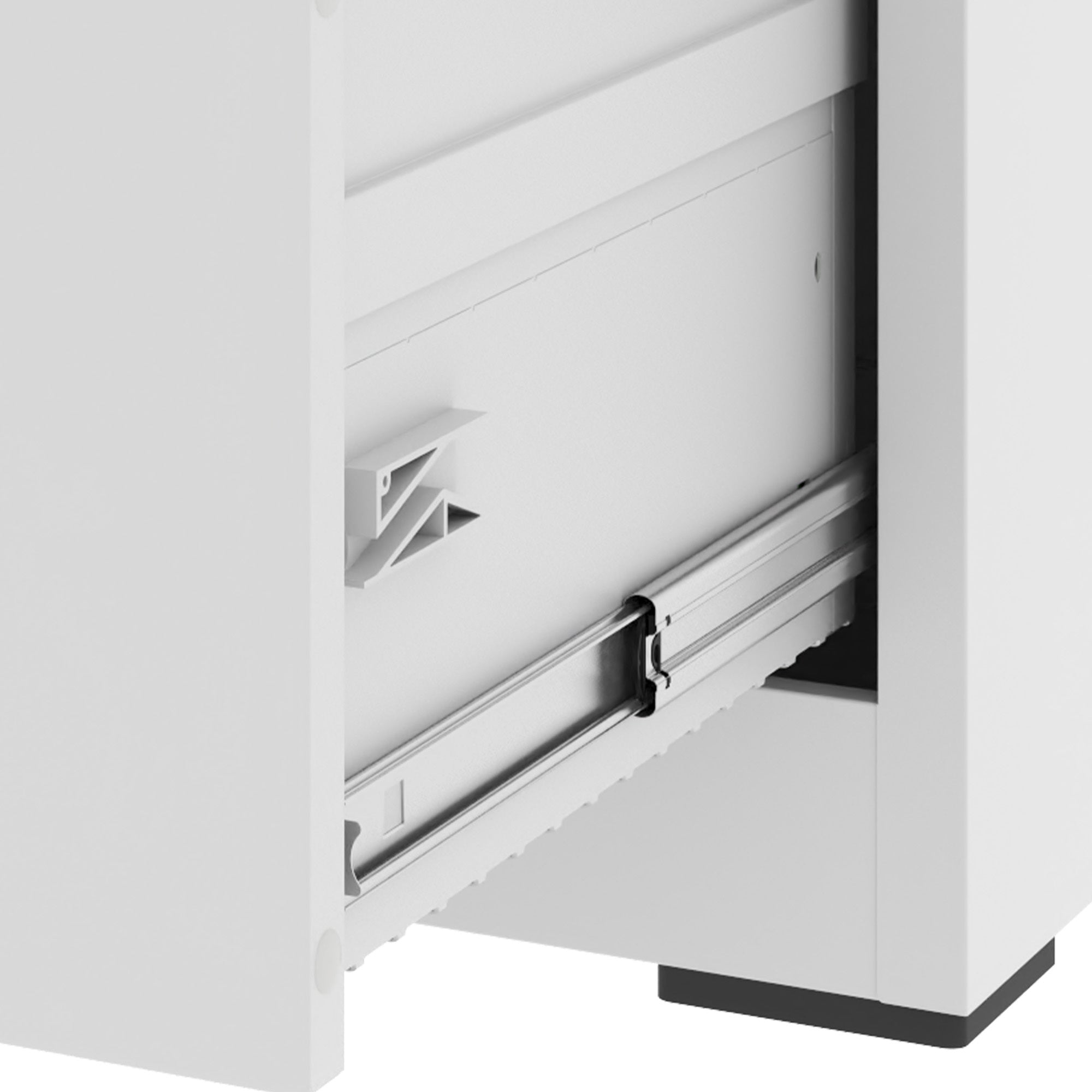 Premium 2 Drawer Metal Lateral File Cabinet with Lock, White Steel Filing Cabinet for Home Office
