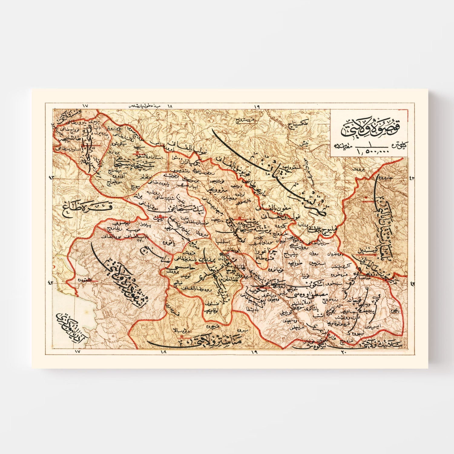 Vintage Map of Ghoso Region, 1909