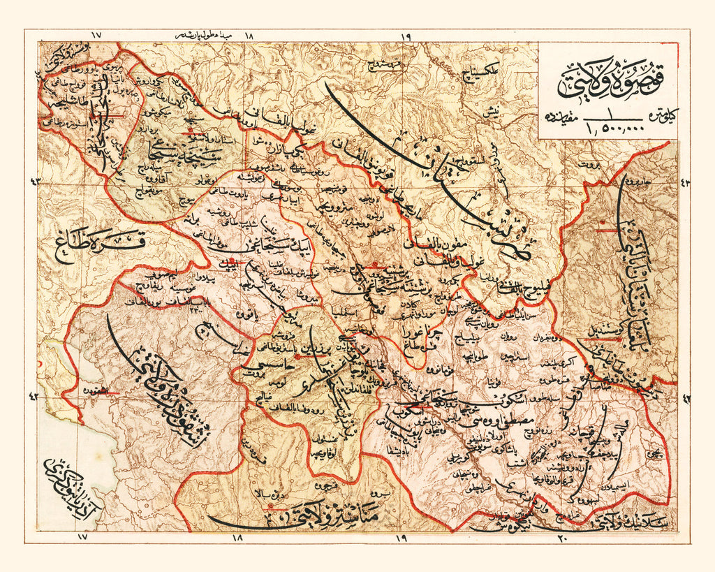 Vintage Map of Ghoso Region, 1909