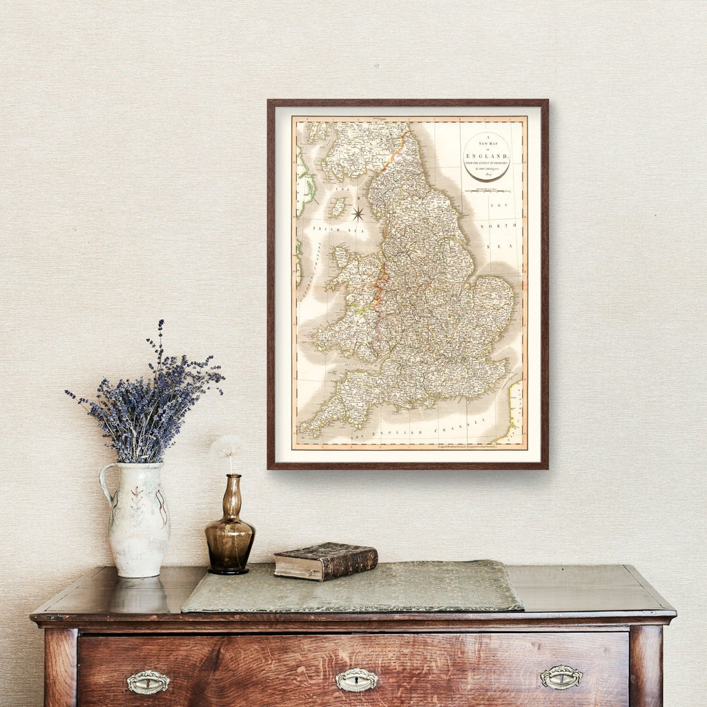 Vintage Map of England 1809