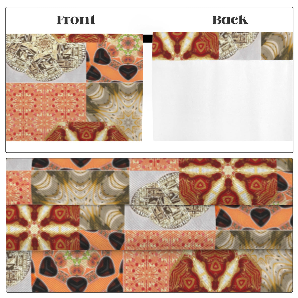 Heritage Revival Quilt Design Floor-To-Ceiling Curtains -  52" x 84" (Made in USA)
