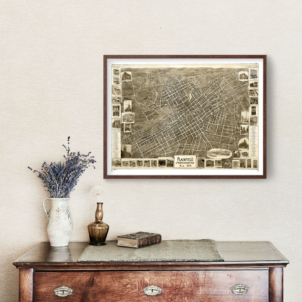 Vintage Map of Plainfield, New Jersey 1899