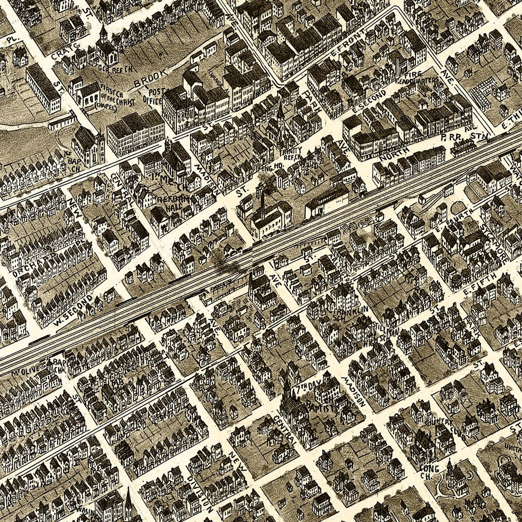 Vintage Map of Plainfield, New Jersey 1899