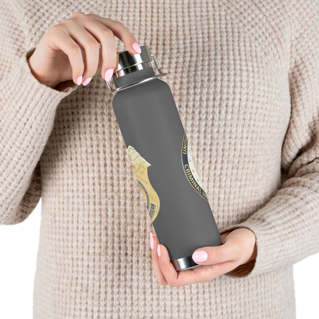 Army CID Badge and Seal - Copper Vacuum Insulated Bottle, 22oz
