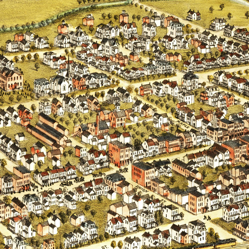 Vintage Map of Somerville, New Jersey 1882