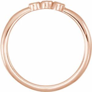 14K Rose Gold .09 CTW Rose-Cut Natural Diamond Stackable Ring
