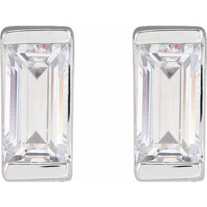 14K White Gold 3/8 CTW Lab-Grown Diamond Earrings – image 2
