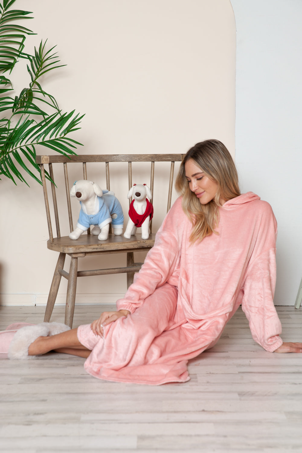 Double Take Full Size Pocketed Hooded Midi Lounge Night Gown