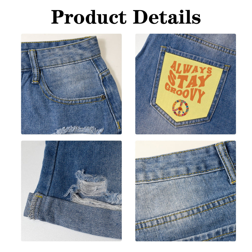 Always Stay Groovy Light Blue Denim Shorts with Dual Pockets Design