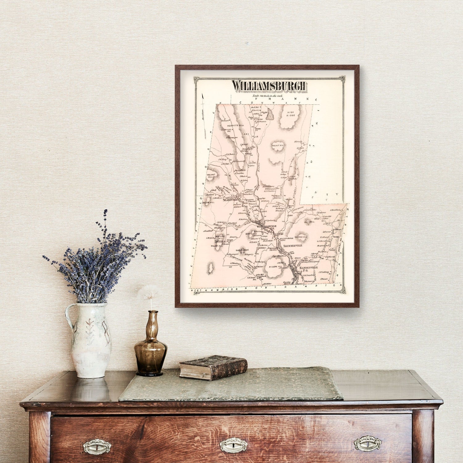 Vintage Map of Williamsburg, Massachusetts 1873