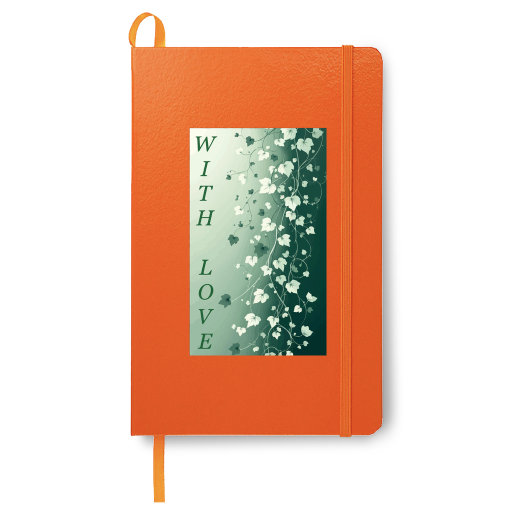 With Love Green Vines Colorful Hardcover Journal