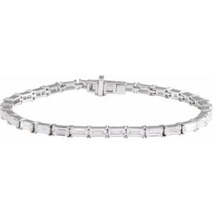 14K White Gold 6 1/5 CTW Lab-Grown Diamond 7" Bracelet