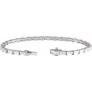 14K White Gold 6 1/5 CTW Lab-Grown Diamond 7" Bracelet – image 3