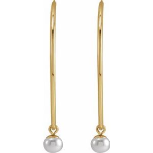 Pearl Endless Hoop Earrings