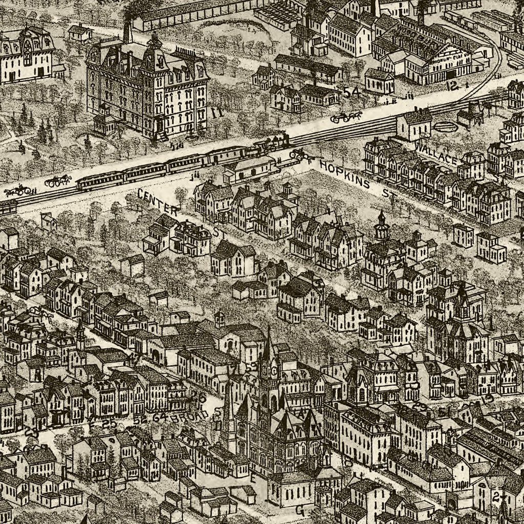 Vintage Map of Woodbury, New Jersey 1886