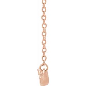 14K Rose Gold 1/2 CTW Natural Diamond Bar 16-18" Necklace