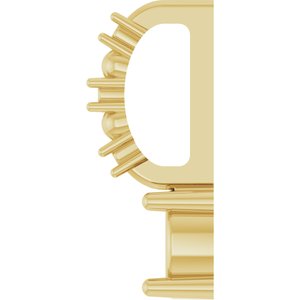 14K Yellow Gold 4 mm Round Charm/Pendant Mounting – image 6