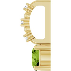 14K Yellow Gold Imitation Peridot & .01 CTW Natural Diamond Charm/Pendant – image 3