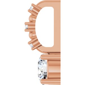 18K Rose Gold 4 mm Round Charm/Pendant Mounting – image 5