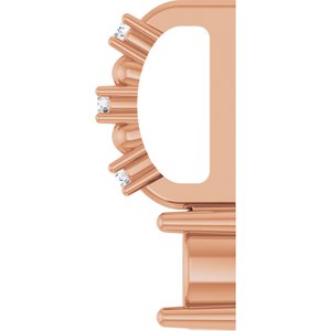 14K Rose Gold 4 mm Round .01 CTW Natural Diamond Semi-Set Charm/Pendant – image 6